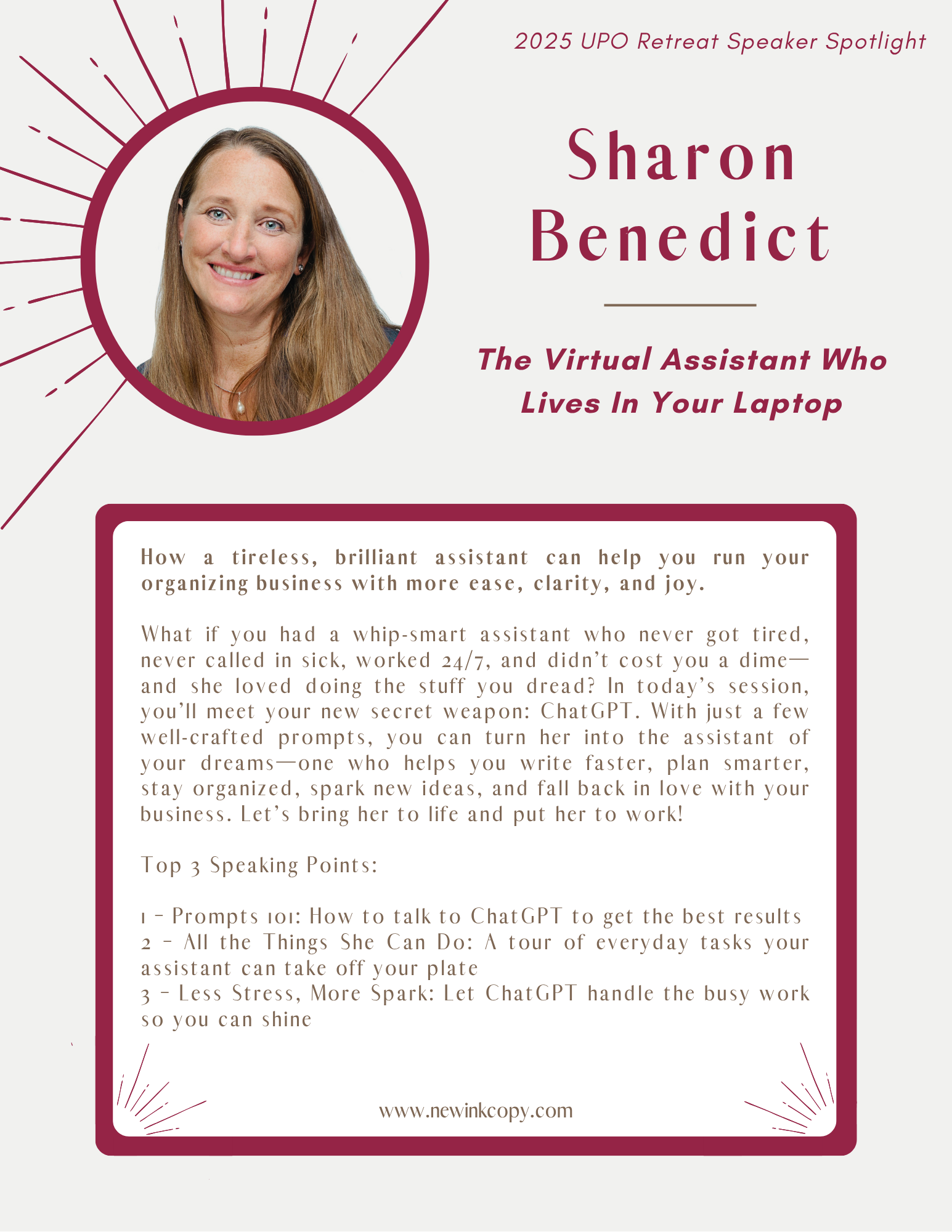 2025 Sharon Benedict Presentation